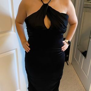NWOT! Black Silk Reformation Neckline Dress!